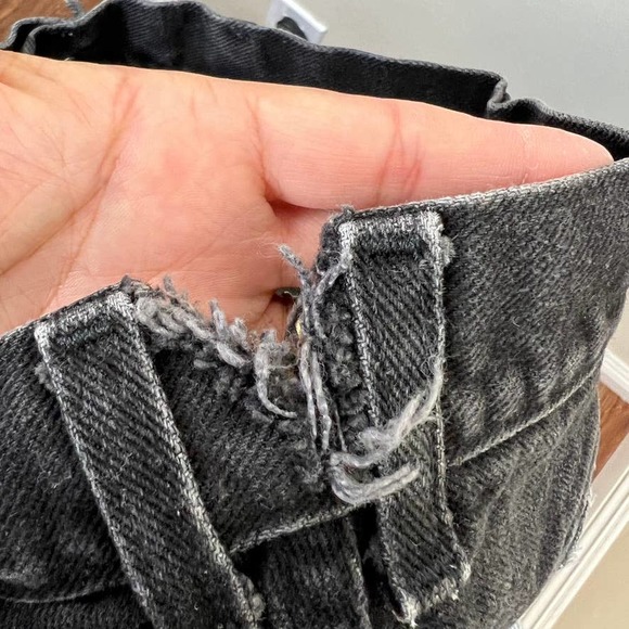 Furst of a Kind Distressed Lee Vintage Cutoff Shorts with Black Mesh Size 25 - Picture 9 of 11